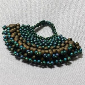 Beadology Iowa Class CRAW Beaded Fan Pendant