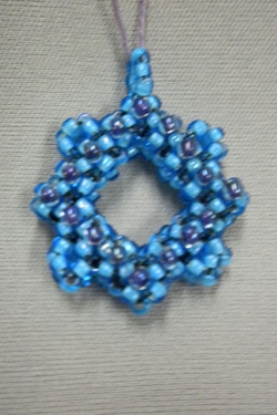 Beadology Iowa Class Cubed Right Angle Weave Pendant
