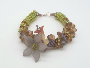 Floral Embellished Dutch Spiral Bracelet--this class is full, please call to get on the waiting list.