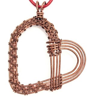 Wire Heart Pendant--Great V-Day Gift!