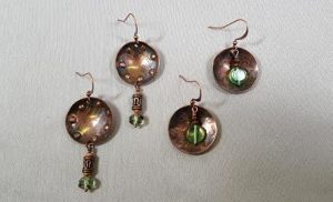 Cupped Copper Earrings through Kirkwood Community College