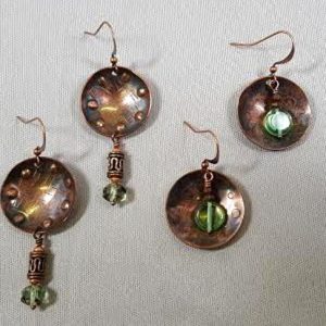 cupped-copper-earrings-metalwork-dapping_Beadology-Iowa cupped-copper-earrings-metalwork-dapping_Beadology-Iowa