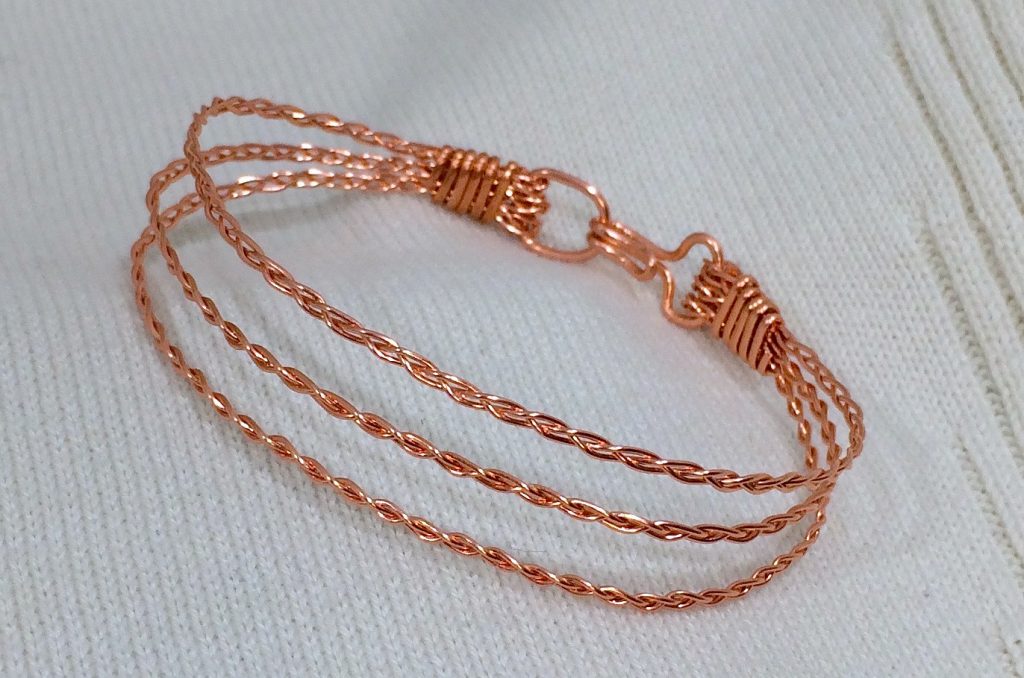 braided copper wire bracelet