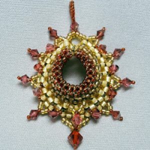 CRAW-pendant_Swarovski_Beadology-Iowa CRAW Starburst Pendant
