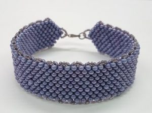 Peyote Stitch Bracelet with Peanut Beads through Kirkwood