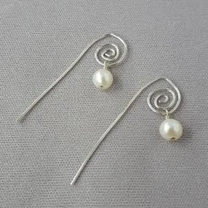 Gylrs Night Out:  Sterling Earring with Pearl Dangle