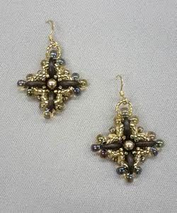 Cosmic-Flora-Earring_2-hole-bead_Beadology-Iowa Cosmic-Flora-Earring_2-hole-bead_Beadology-Iowa