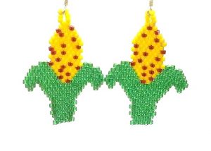 Brick Stitch Corn Earrings