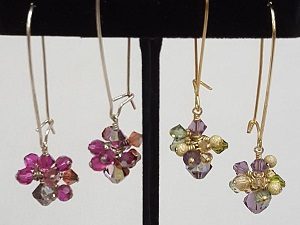 Crystal-Cluster-Earrings_Beadology-Iowa New Class! Crystal Cluster Earrings--this class is full, please call to get on the waiting list.