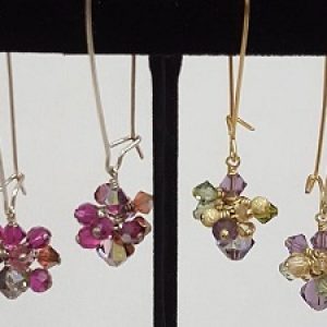 Crystal-Cluster-Earrings_Beadology-Iowa New Class! Crystal Cluster Earrings--this class is full, please call to get on the waiting list.