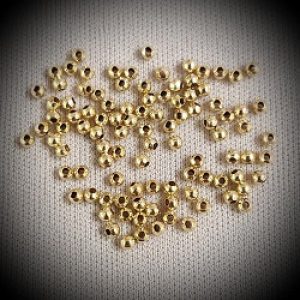 2mm Gold Filled Spacer Beads--100ct.