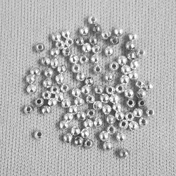 2x2mm Sterling Silver Crimp Beads-100ct. - Beadology Iowa