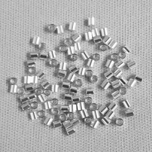 2x2mm-crimp-bead-sterling-Beadology-Iowa 2x2mm Sterling Silver Crimp Beads--100ct.
