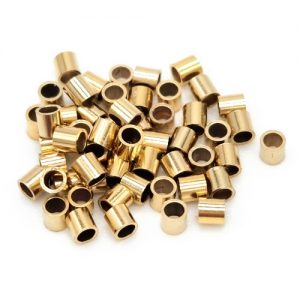 2x2mm Gold Filled Crimp Beads --100ct.