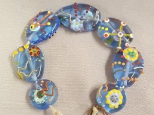 Blue-Nautical_Lampwork_Beadology-Iowa Blue Nautical Lampwork