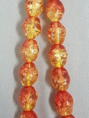 Oval Crackle Beads
