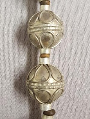 Morrocan-ornate-rounds-2_Beadology-Iowa Nickel and Fine Silver Hollow Ornate Bead Strand II
