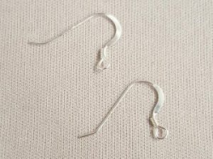 French Flat Ear Wires with Coil SS--20ct.