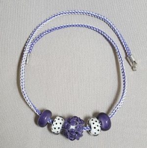 Kumihimo-Necklace-Purple-White_Laurel-Kubby_Beadology-Iowa Purple and White Necklace