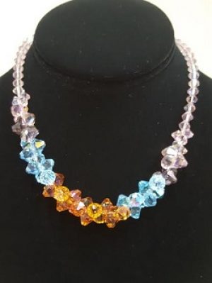 Swarovski-Bicone-Necklace_Beadology-Iowa Swarvoski Color Graded Necklace