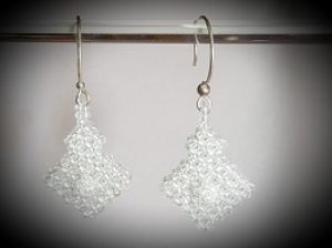 White-Topaz-Earrings_CRAW_Karen-Kubby_Beadology-Iowa White Topaz Beaded Earrings