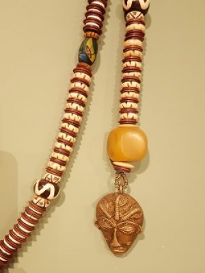 Ghana Brass Mask Necklace