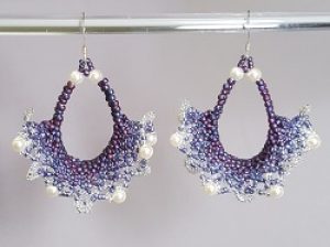 Lace-Earrings_Purple-Pair_Karen-Kubby_Beadology-Iowa Lace Earrings Kit--purple