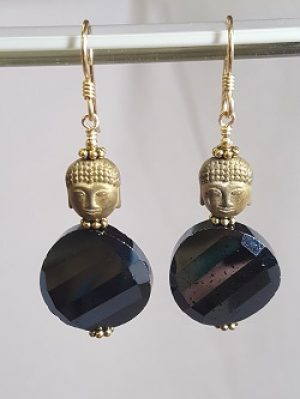 Swarovski-Buddah_Earring_Beadology-Iowa Vintage Swarovski and Buddha Earrings