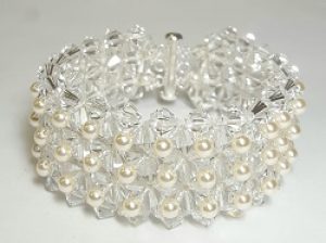 Swarovski Cuff with Swarovski Pearls