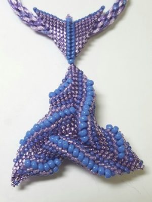 Cellini-Triangle-Necklace_closeup_Laurel-Kubby_Beadology-Iowa Cellini Triangle Necklace