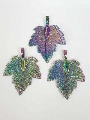 Copper-plated_maple-leaf_Beadology-Iowa Copper Plated Maple Leaf Pendant
