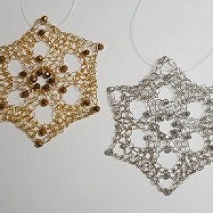 Marilyn-Moore_Snowflake_Ornament_Beadology-Iowa New Class! Wire Snowflake Ornament/Pendant