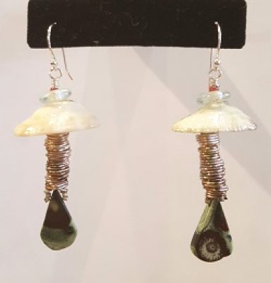 Bead-Challenge-2020_Martine-Dunnwald_Beadology-Iowa Bead Challenge 2020--Martine Dunnwald--1940's Beach Earrings