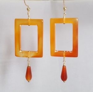 Carnelian-Frame-Earrings_Beadology-Iowa Carnelian Frame Earrings