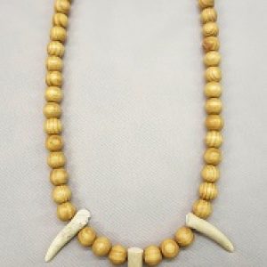 Deer-Antler-Wood_Necklace_Beadology-Iowa Local Deer Antler Tip Necklace