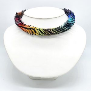 Warped Square Necklace in Full Color