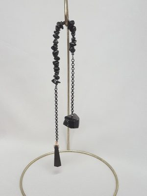 Pendulum with Shungite, Black Tourmaline, and Obsidian