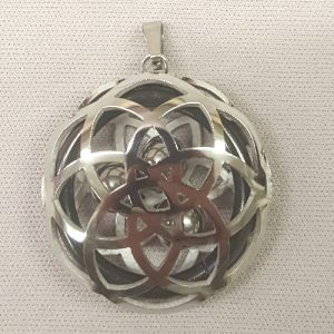 Stainless Steel Pendant with Captured Spheres