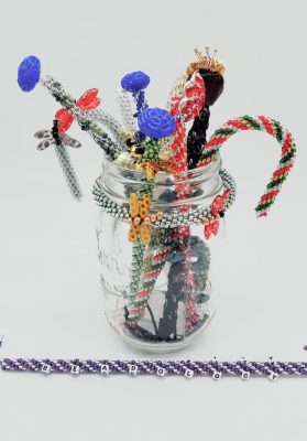 Bead Challenge 2021--Jim Emigh's "Experiments in Kumihimo on a Stick"