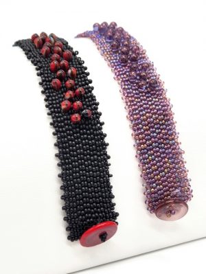Textured Two-drop Peyote Bracelet