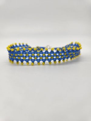 Peace for Ukraine 20's Weave Bracelet