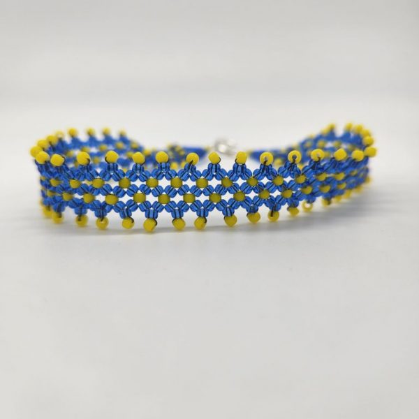Peace for Ukraine 20's Weave Bracelet