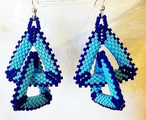 Linked Triangle Earrings