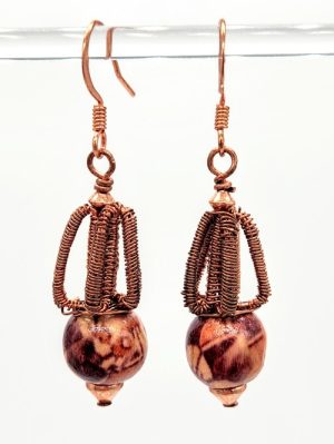 Capped Caged Earrings