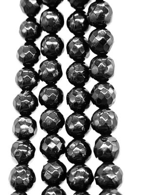Faceted Black Onyx (6mm, 8mm)