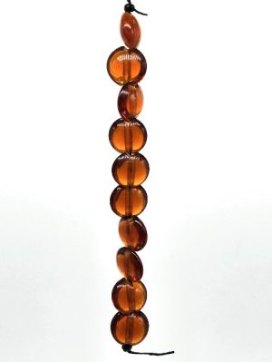 Amber-Colored Puffy Lampwork Coins