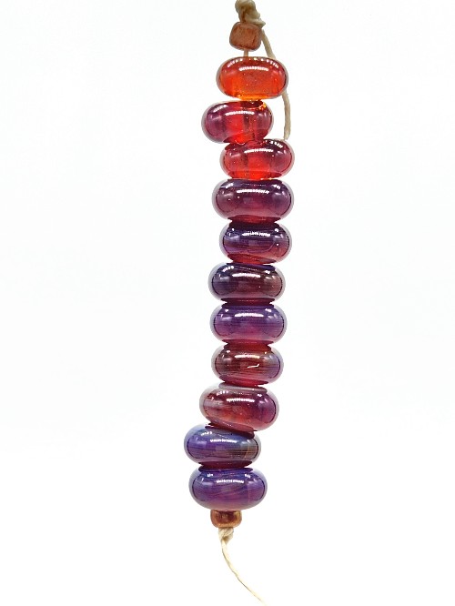Spectacular! Lampworked Boro Glass Teardrop Beads 25 J2
