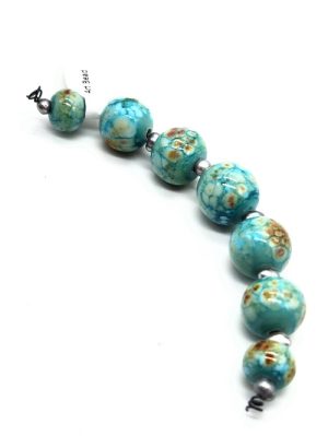 robins-egg-blue-teal-rounds-lampwork-glass-beads_beadology-iowa Graduated Robins Egg Teal Lampwork Rounds