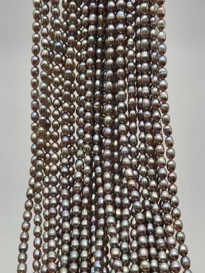 5mm Gray Freshwater Rice Pearls