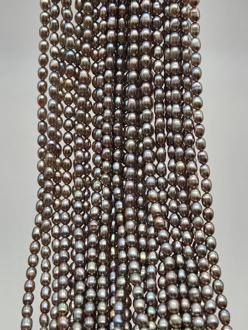 Natural Freshwater Pearl Beads Rice Shape Real Pearls Bead For